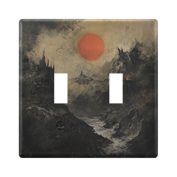 WOBOGO Sundown 2-hole Switch Plates PC Flame Retardant Plastic Material Glossy Finish Smooth Touch 4.56x4.48x0.27in