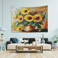 thumbnail image 1 of WOBOGO Sunflowers Oil Paintings Tapestry 80×60in Home Living Room Bedroom Wall Hanging Ornaments, 1 of 10