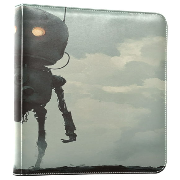 WOBOGO Tall Digital Robot Photo Albums 20 pages large capacity DIY self-adhesive page PU leather cover for family wedding anniversary baby vacation photos 2411.8in