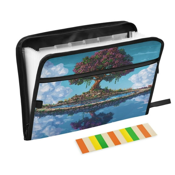WOBOGO Terraria Style Tree Expanding File Folder Letter Size Accordion Filing Organizer 13 Pocket Separate Organ Pocket