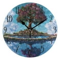 thumbnail image 1 of WOBOGO Terraria Style Tree Wall Clock 10in Silent Mechanism Battery Operated Retro Style for Living Room Bedroom and Kitchen Black Pointer, 1 of 10