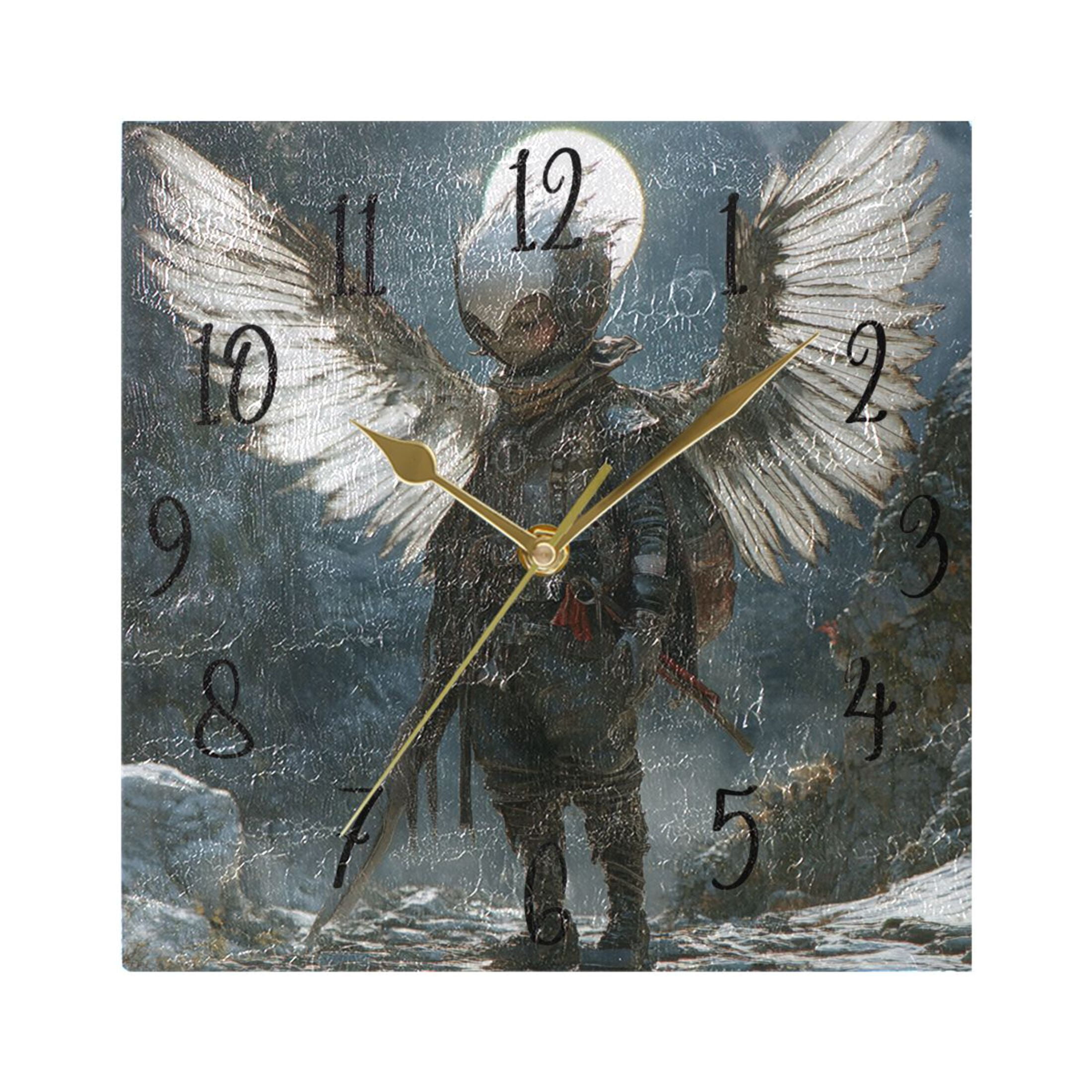 WOBOGO The Boy with Wings Wall Clock 7.78 Inch Battery Operated Silent ...