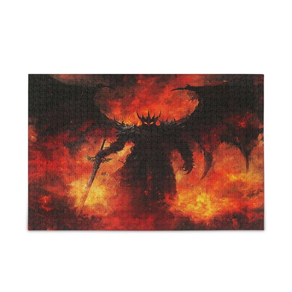 WOBOGO The Demon with A Sword Puzzle Challenge 500 Piece Jigsaw Suitable for Game Night Finished Size 20.5 x 14.9in
