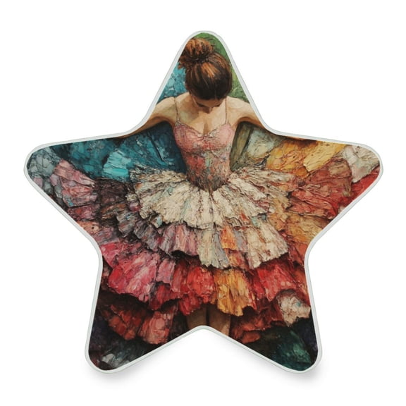 WOBOGO The Elegant Ballet LED Star Night Light 0.2 Watt Wall Plug Dusk to Dawn Auto Switch Adjustable Brightness Soft White Light