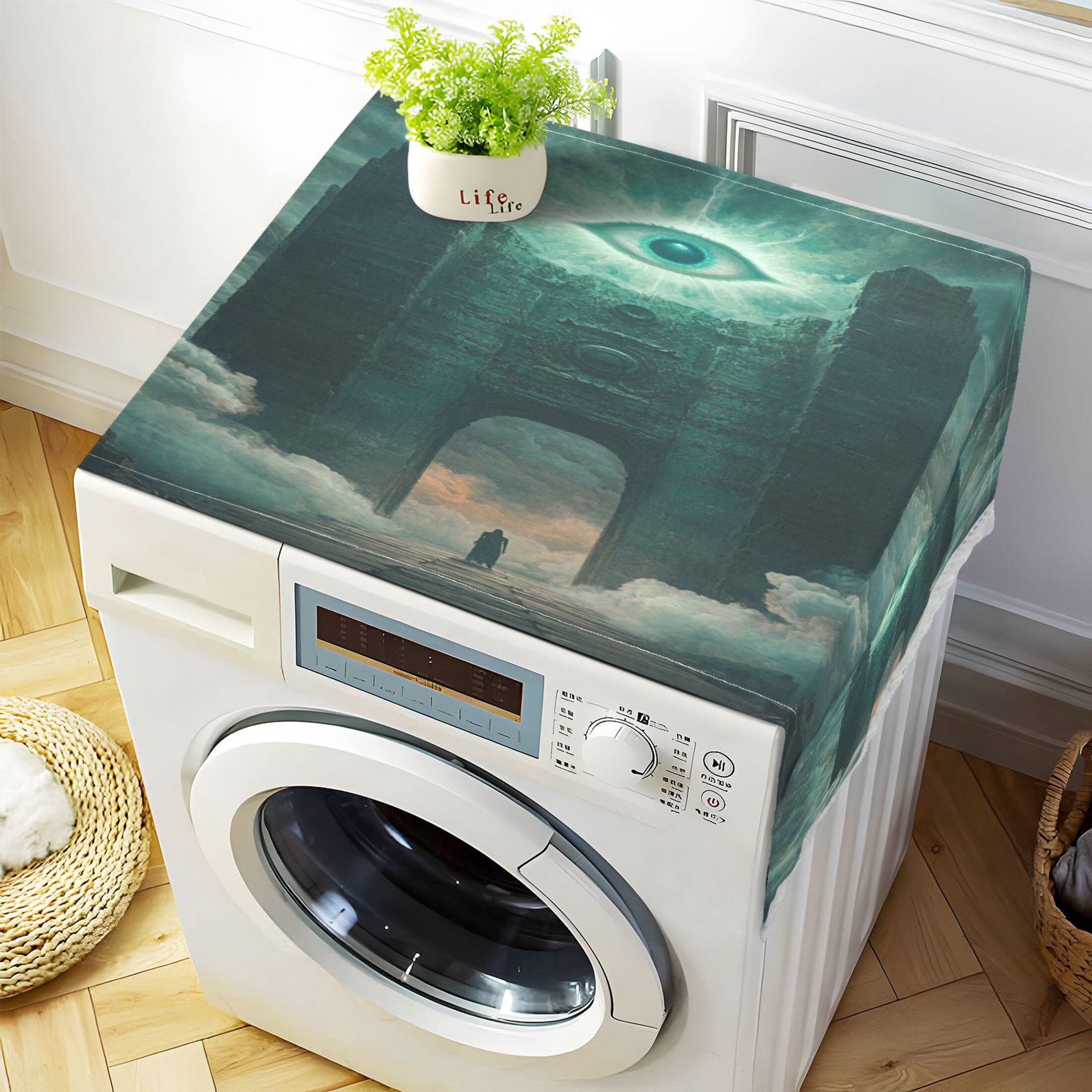 WOBOGO The Eye Of Heaven Washing Machine Cloth Dryer Refrigerator Top Cover Protective Non-Slip Mat For Kitchen Laundry