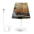 thumbnail image 1 of WOBOGO The Lass Plays The Piano Table Lamps Bedroom 3-Speed Dimmable Farm Style with Fabric Shade for Reading and Home Office, 1 of 8