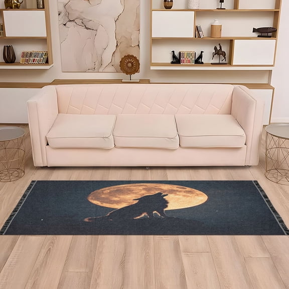 WOBOGO The Legend Of Starving Wolf Bedside long rug delicate and soft modern indoor area decor non slip carpet for bed room corridor entrance balcony