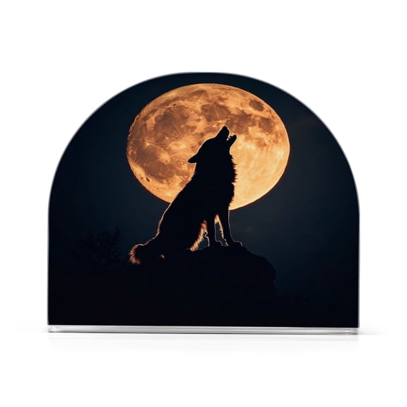 WOBOGO The Legend Of Starving Wolf Clear Acrylic Napkin Holder Kitchen Tissue Face Towel Cocktail Rack Bar Restaurant Dinner Paper Dispenser
