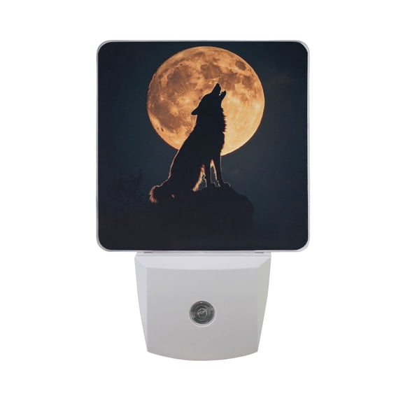WOBOGO The Legend Of Starving Wolf LED Night Light 2 Pcs Set 0.5 Watt Wall Plug in Dusk to Dawn Automatic Switch Soft White Light
