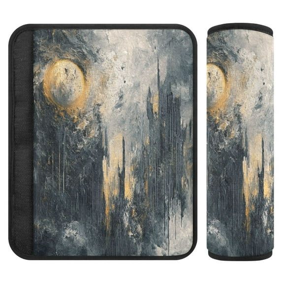 WOBOGO The Sun Of Abstract Art Seat Belt Cover 2 Piece Soft Comfort Driving Shoulder Pad Suitable for All Cars and Backpacks