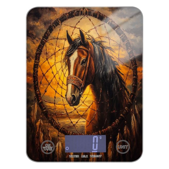 WOBOGO The Sunset Stallion Kitchen Scale Digital Gram and Ounce Weighing for Cooking Baking Ketogenic Diet Meal Prep