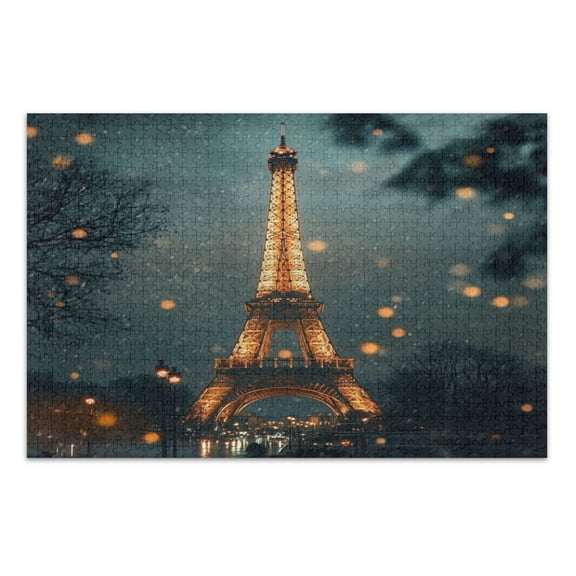 WOBOGO The Tower Of Paris Jigsaw Puzzle Challenge 1000 Piece Jigsaw Suitable for Game Night Finished Size 29.5 x 19.7in