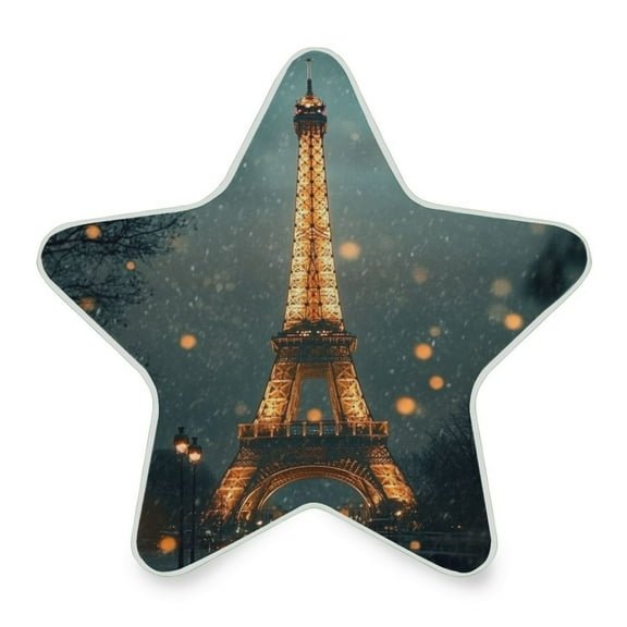 WOBOGO The Tower Of Paris LED Star Night Light 0.2 Watt Wall Plug Dusk to Dawn Auto Switch Adjustable Brightness Soft White Light