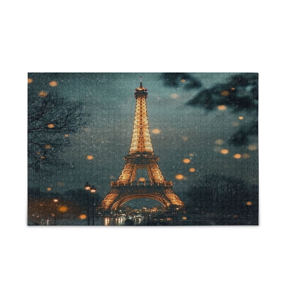 WOBOGO The Tower Of Paris Puzzle Challenge 500 Piece Jigsaw Suitable for Game Night Finished Size 20.5 x 14.9in