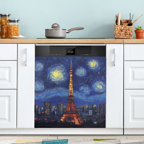 WOBOGO Tokyo Tower Night View Magnetic Dishwasher Sticker Personalized DIY Beautiful and Practical Home Kitchen Decorations 2316in