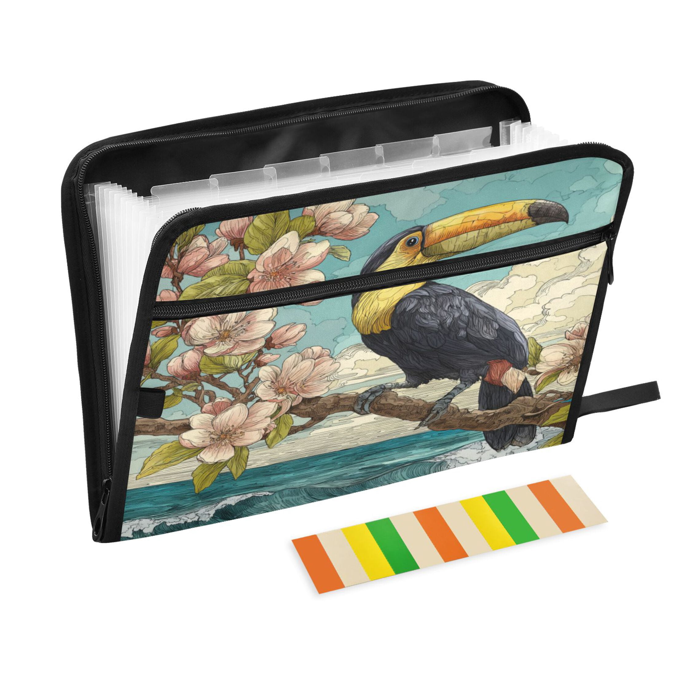WOBOGO Toucan Bird Expanding File Folder Letter Size Accordion Filing ...