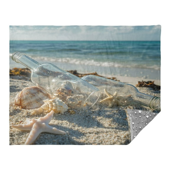 WOBOGO Transparent Broken Drift Bottle Facecloth Blanket Fluorescent Effect in The Dark Four Seasons of Comfortable and Soft Skin Friendly Sheet 7055in