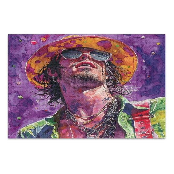 WOBOGO Trendy Uncle Jigsaw Puzzle Challenge 500 Piece Jigsaw Suitable for Game Night Finished Size 20.5 x 14.9in