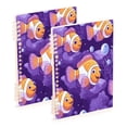 thumbnail image 1 of WOBOGO Tropical Clownfish Notebook College Horizontal Grid Paper Ink Spill Resistant Water Resistant Cover 8.3x5.7x0.4in, 1 of 8