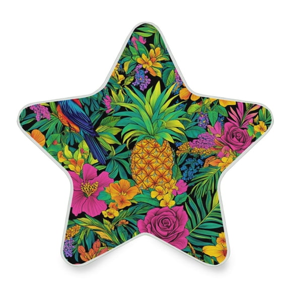 WOBOGO Tropical Pineapple LED Star Night Light 0.2 Watt Wall Plug Dusk to Dawn Auto Switch Adjustable Brightness Soft White Light