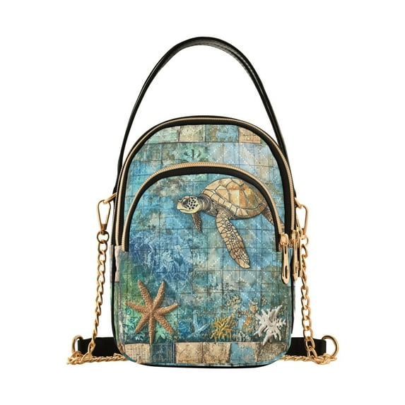 WOBOGO Turtle Coral Figure Ladies Chain Shoulder Bag Fashion Designer Handbag Versatile Classic Style