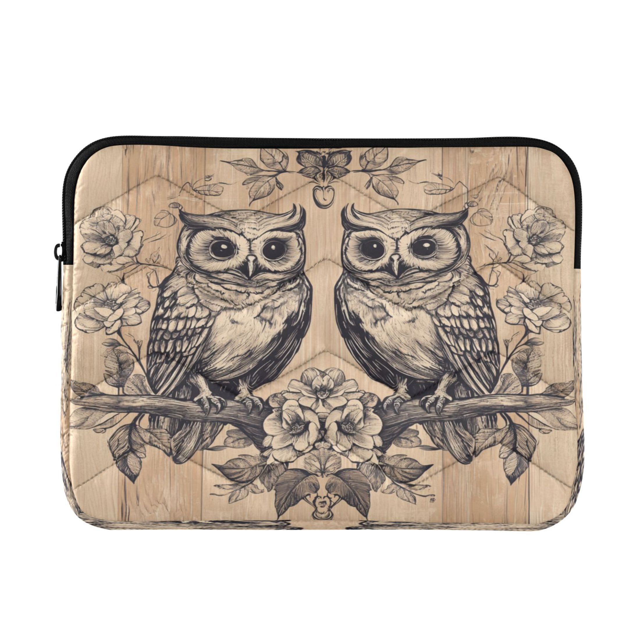 WOBOGO Two Owls Sitting on Opposite Branches Laptop Sleeve 15.7 inch ...