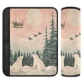 thumbnail image 1 of WOBOGO Two Polar Bears in The Snow Seat Belt Cover 2 Piece Soft Comfort Driving Shoulder Pad Suitable for All Cars and Backpacks, 1 of 8