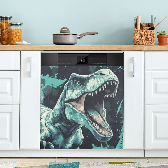 WOBOGO Tyrannosaurus Rex Magnetic Dishwasher Sticker Personalized DIY Beautiful and Practical Home Kitchen Decorations 2316in
