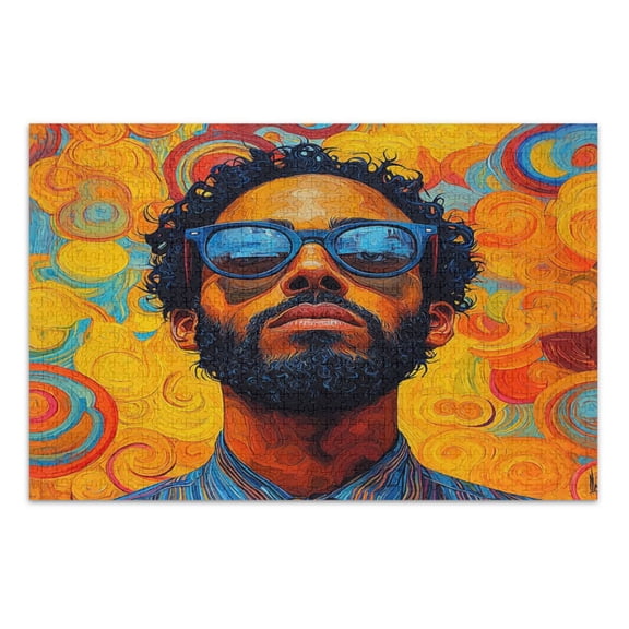 WOBOGO Uncle Art Curly Jigsaw Puzzle Challenge 500 Piece Jigsaw Suitable for Game Night Finished Size 20.5 x 14.9in