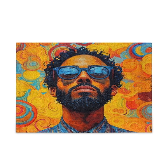 WOBOGO Uncle Art Curly Puzzle Challenge 1000 Piece Jigsaw Suitable for Game Night Finished Size 29.5 x 19.7in