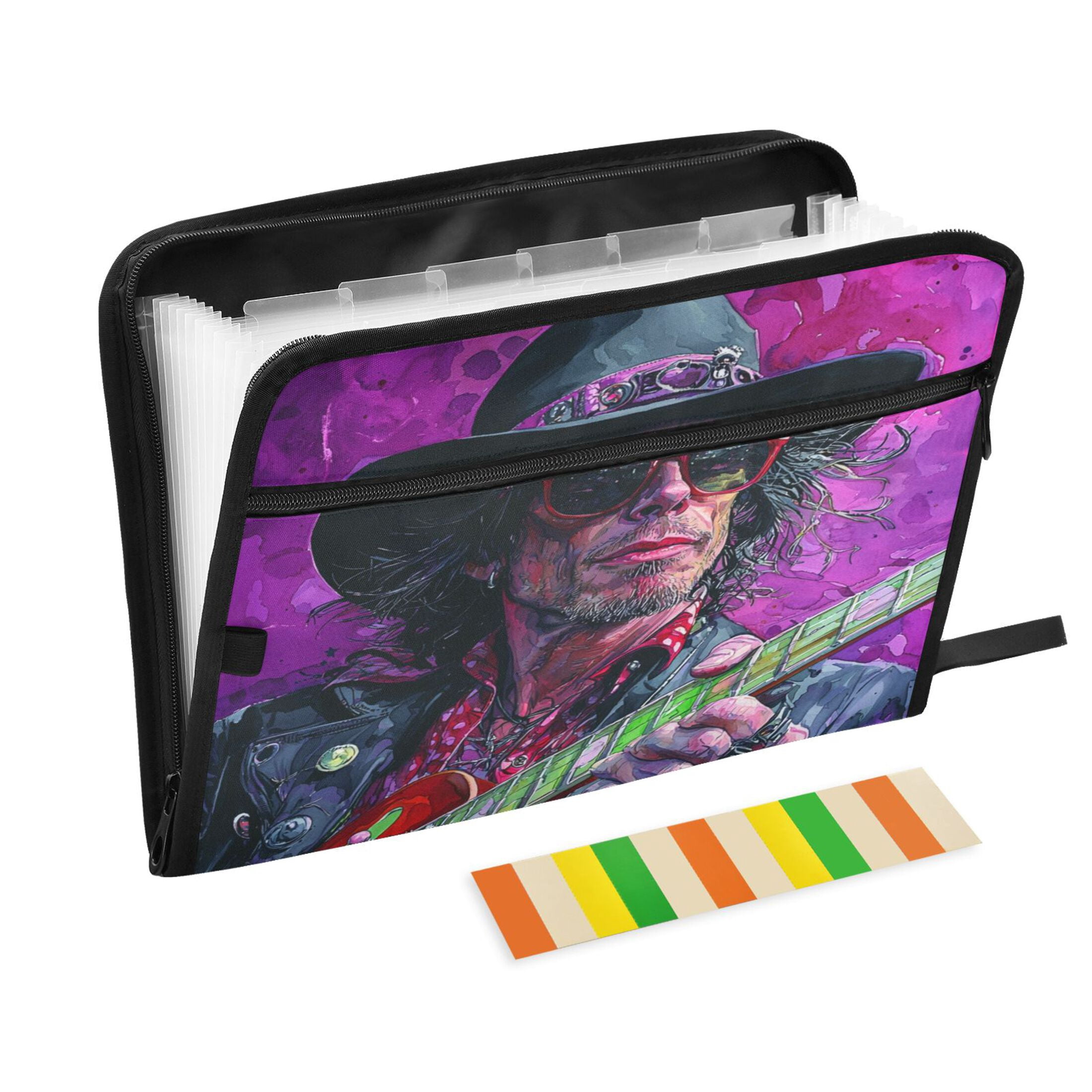 WOBOGO Uncle Rock Expanding File Folder Letter Size Accordion Filing Organizer 13 Pocket Separate Organ Pocket
