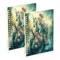 thumbnail image 1 of WOBOGO Unicorn and Mermaid Notebook College Horizontal Grid Paper Ink Spill Resistant Water Resistant Cover 8.3x5.7x0.4in, 1 of 8