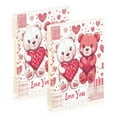 thumbnail image 1 of WOBOGO Valentine Teddy Bears Notebook College Horizontal Grid Paper Ink Spill Resistant Water Resistant Cover 8.3x5.7x0.4in, 1 of 8