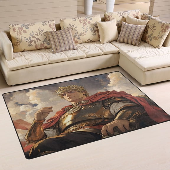 WOBOGO Vanquished King Carpet Non-Slip Rugs Soft Doormat 60×39in Living Dining Room Bedroom Decorative