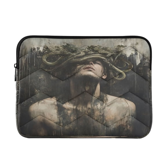 WOBOGO Vine Wrapped Around The Head Laptop Sleeve 13.4 inch Lightweight Zipper Design Soft Padded Protection Against Scratches and Impacts