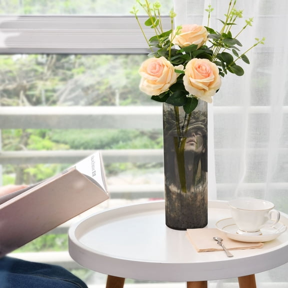 WOBOGO Vine Wrapped Around The Head Plastic Vase Home or Wedding Decoration Centerpiece Unbreakable 11.83.9in