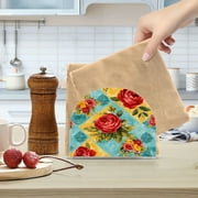 WOBOGO Vintage Rose Quilt Chart Clear Acrylic Napkin Holder Kitchen Tissue Face Towel Cocktail Rack Bar Restaurant Dinner Paper Dispenser