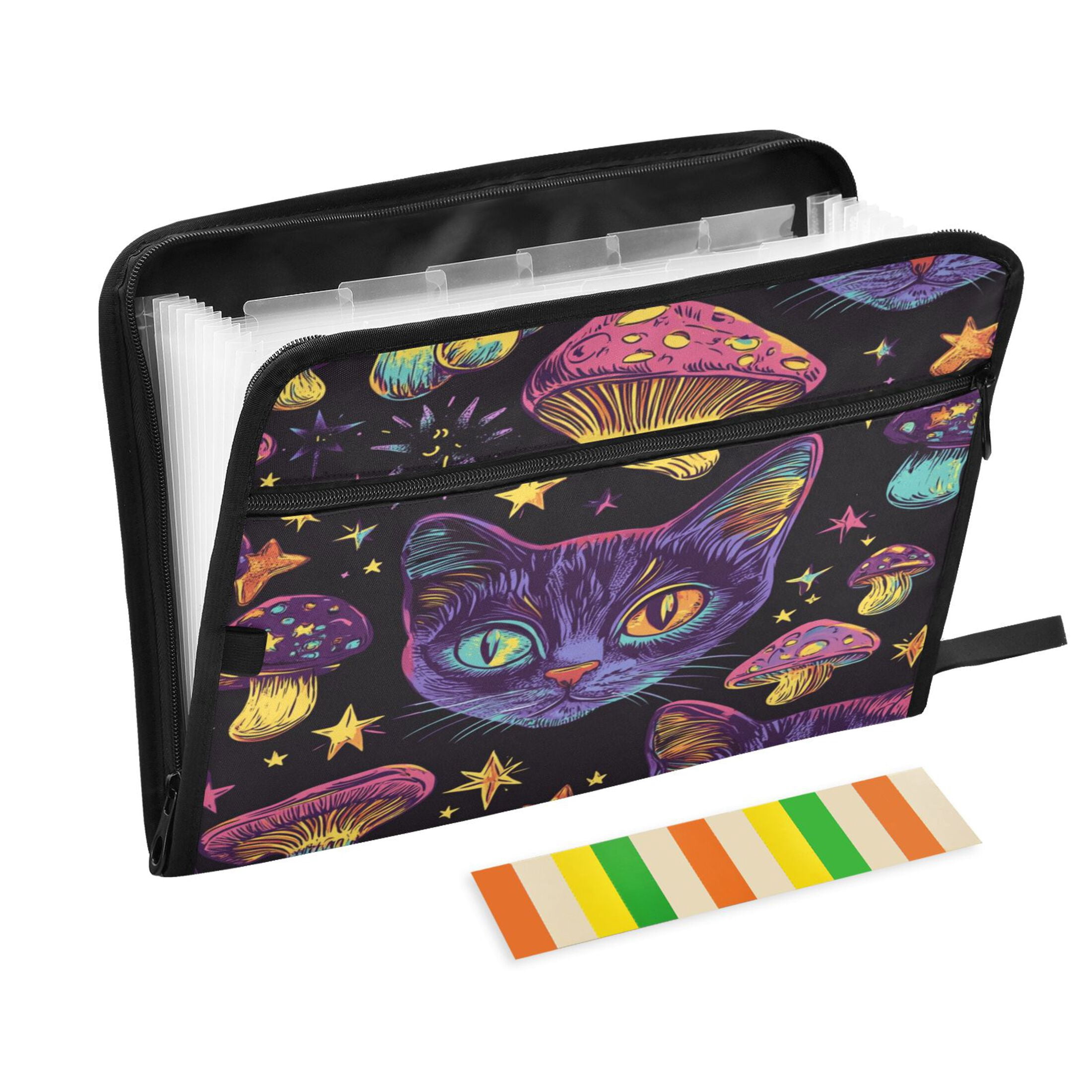 WOBOGO Violet Cat with Different Pupils Expanding File Folder Letter ...
