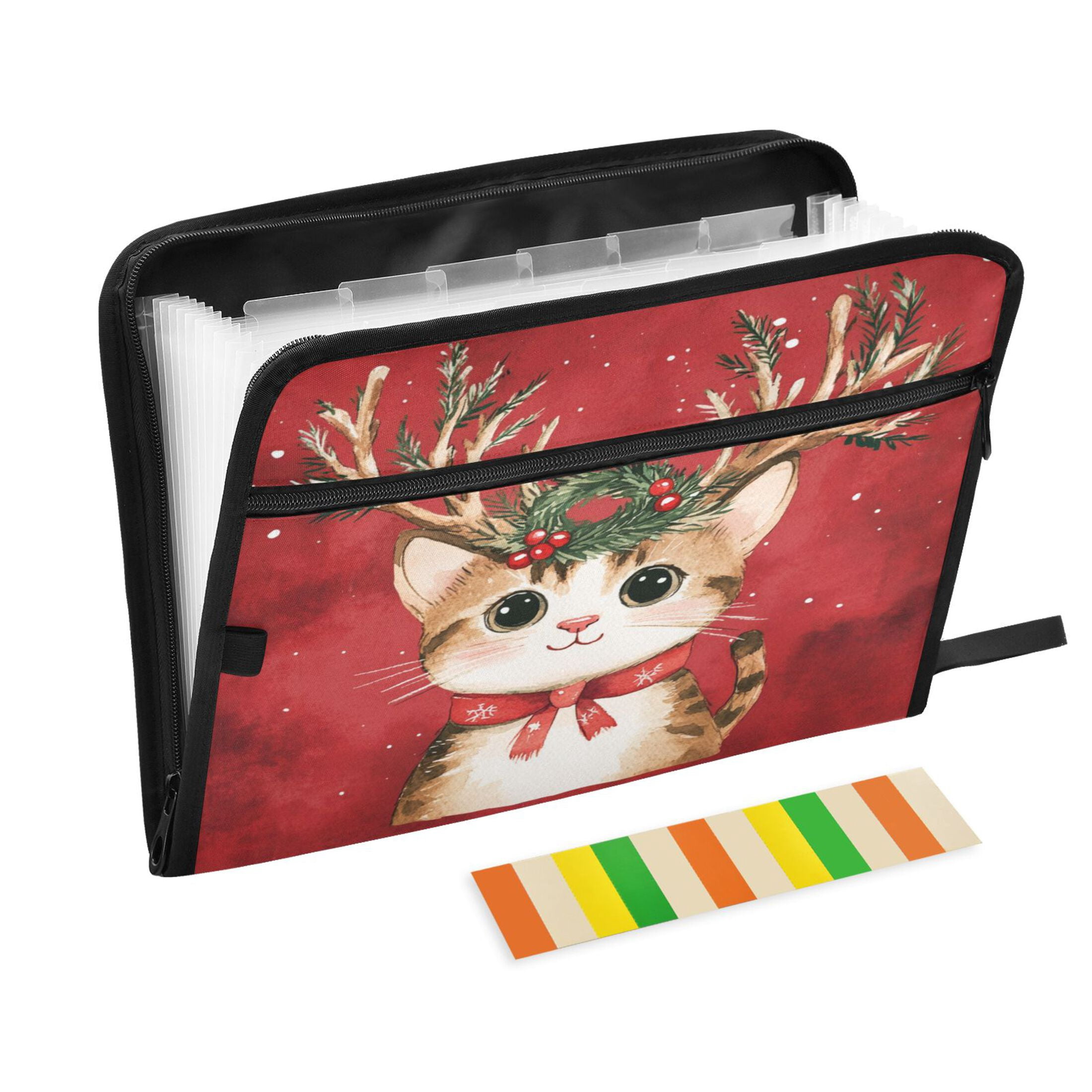 WOBOGO Watercolor Painting Of A Cute Cat Expanding File Folder Letter ...