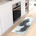 thumbnail image 1 of WOBOGO Watercolor Style Black Wolf Carpet 39x20in Kitchen Bathroom Plush Absorbent Non-Slip Floor Mat, 1 of 8