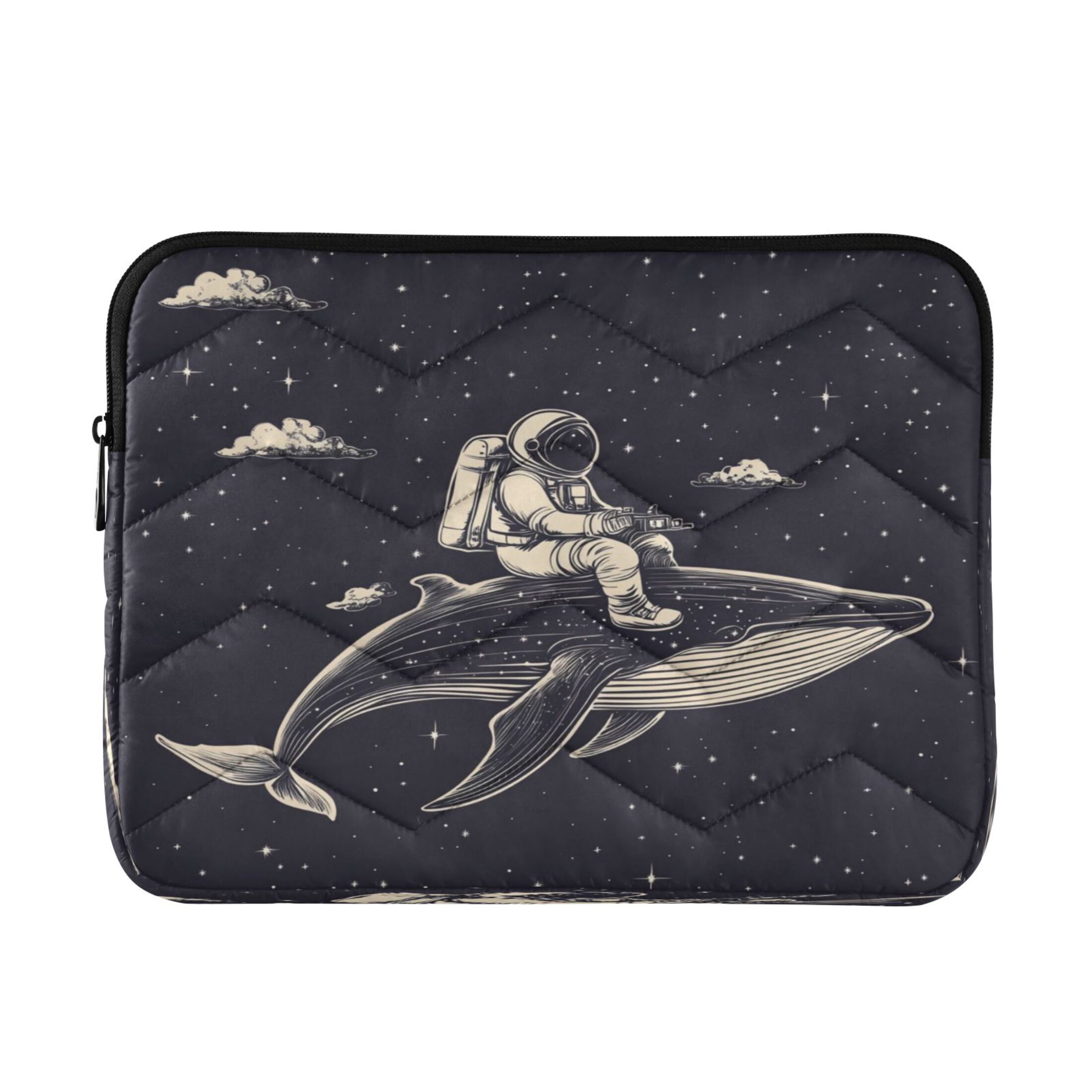 WOBOGO Whale Riding Astronaut Pattern Laptop Sleeve 13.4 inch ...