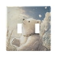 thumbnail image 1 of WOBOGO White Bear Enjoying The Sunshine 2-hole Switch Plates PC Flame Retardant Plastic Material Glossy Finish Smooth Touch 4.56x4.48x0.27in, 1 of 8