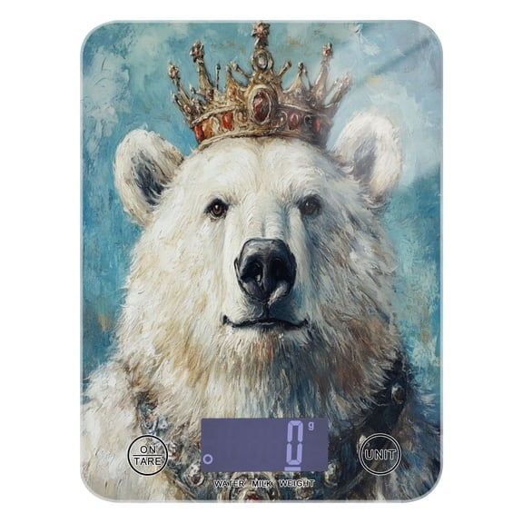 WOBOGO White Bear King Kitchen Scale Digital Gram and Ounce Weighing for Cooking Baking Ketogenic Diet Meal Prep