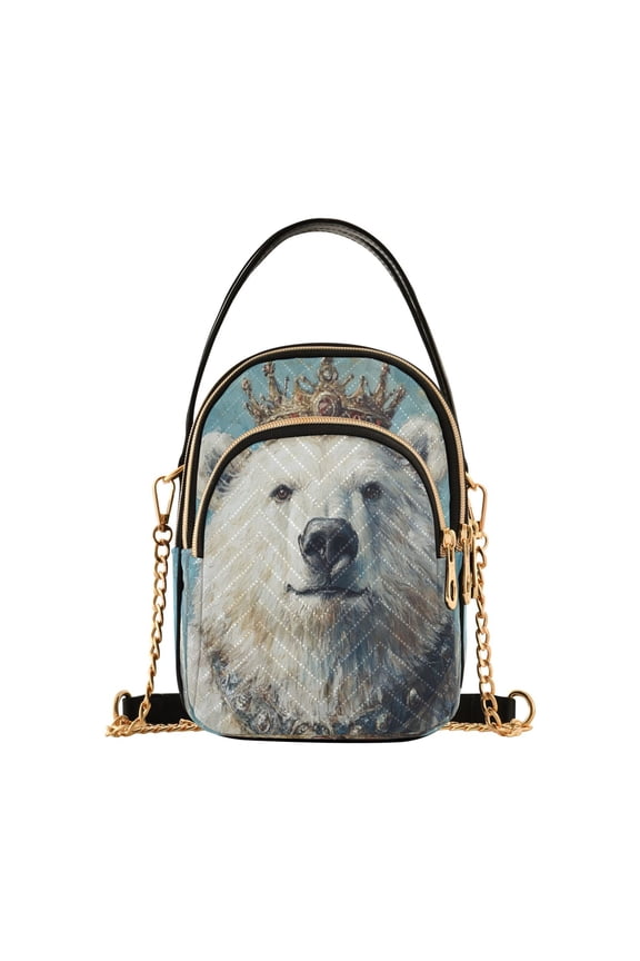 White Bear King Ladies Chain Shoulder Bag Fashion Designer Handbag Versatile Classic Style