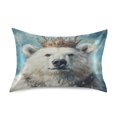 thumbnail image 1 of WOBOGO White Bear King Satin Pillowcase Soft Smooth Envelope Design Comfortable Bedding Essentials 20×26in, 1 of 9
