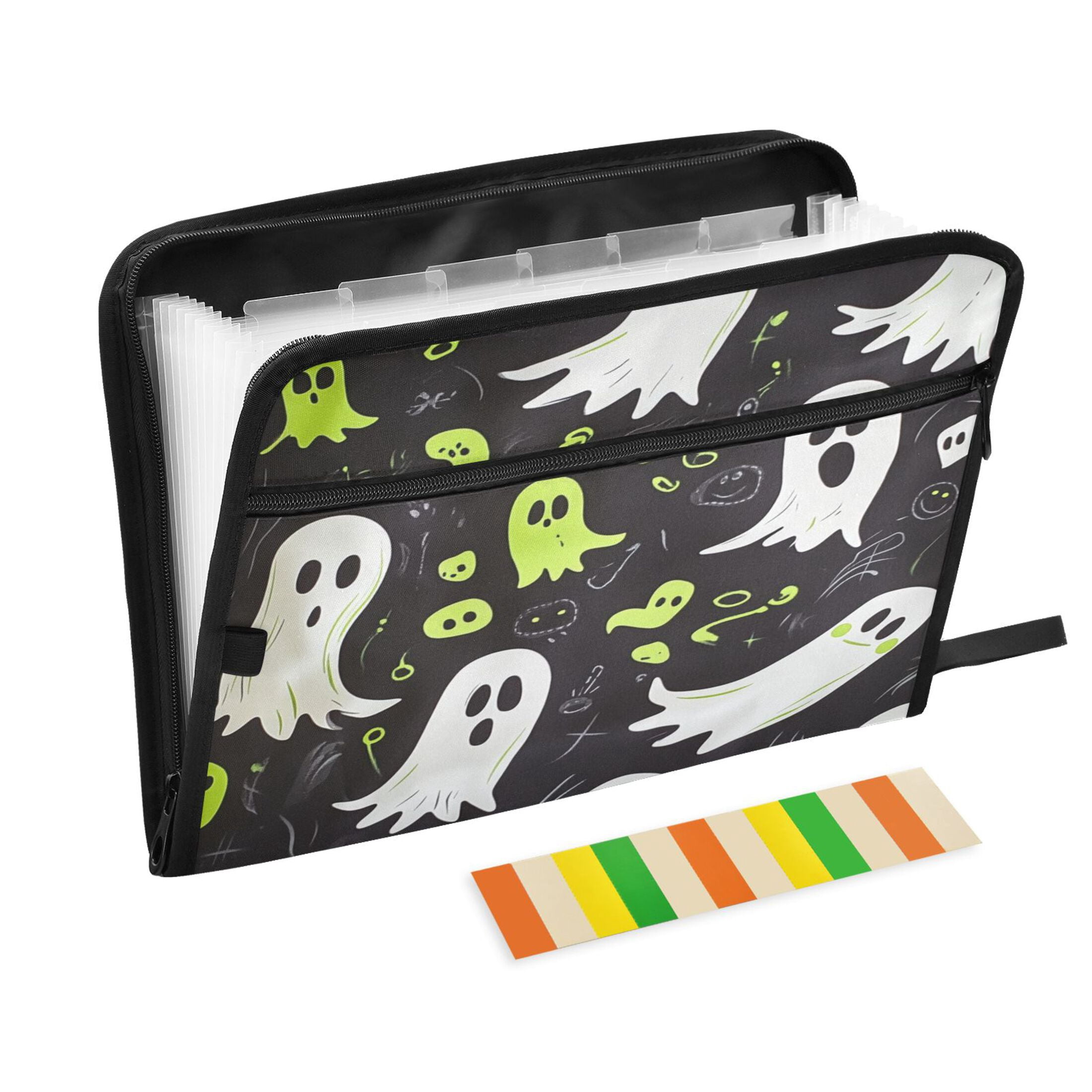 WOBOGO White Cartoon Ghost Black Background Pattern Expanding File ...