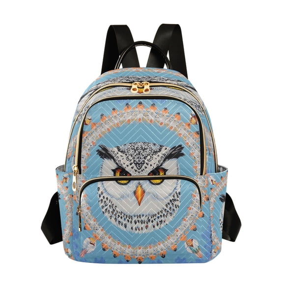 WOBOGO White Owl Pattern Butterfly Backpack Durable Lightweight Shoulder Bag Built-in Laptop Sleeve and Multiple Utility Compartments