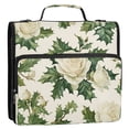 thumbnail image 1 of WOBOGO White Roses and Holly Leaves Ring Binder Bag 1.5in Folder Organizer with Shoulder Strap for 13Inch Laptop and 500 Sheets of Paper, 1 of 8