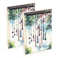 thumbnail image 1 of WOBOGO Wind Chimes Notebook College Horizontal Grid Paper Ink Spill Resistant Water Resistant Cover 8.3x5.7x0.4in, 1 of 8