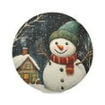 thumbnail image 1 of WOBOGO Winter Snowman Round Placemats Set of 4 Heat Resistant Washable Kitchen Table Decorations 15.4in, 1 of 7